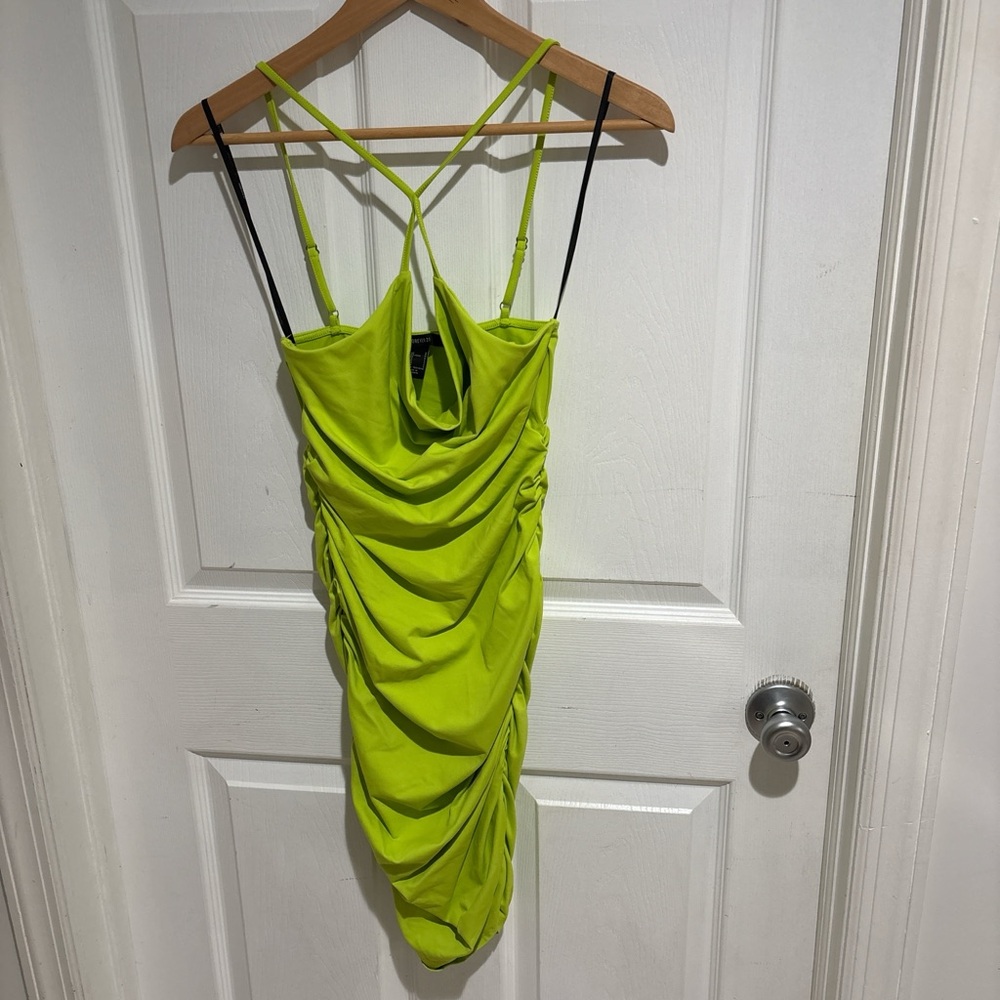 Forever 21 Neon Green Midi Dress